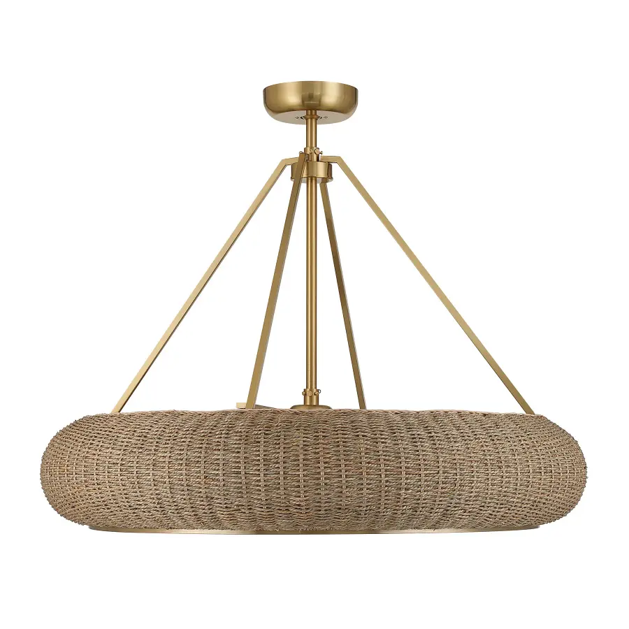 Gaia 4-Light Fan D'Lier in Warm Brass by Breegan Jane - Image 2