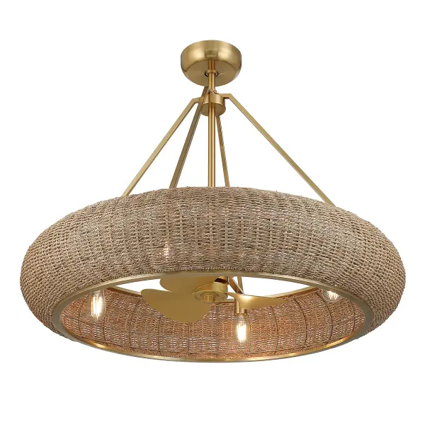 Gaia 4-Light Fan D'Lier in Warm Brass by Breegan Jane - Image 4