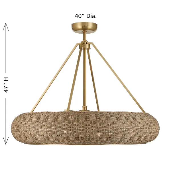 Gaia 4-Light Fan D'Lier in Warm Brass by Breegan Jane - Image 8