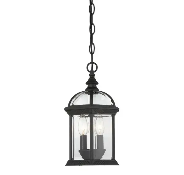Kensington 3-Light Outdoor Hanging Lantern in Textured Black - Image 5