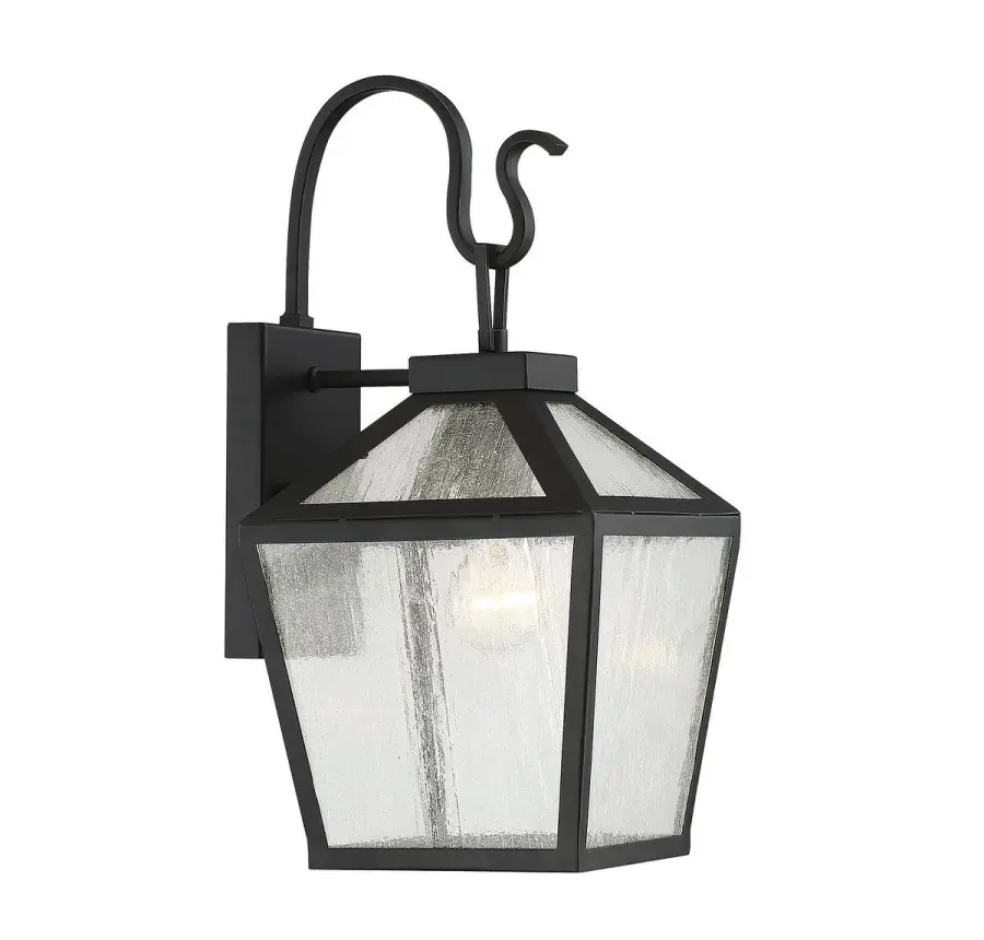 Woodstock 1-Light Outdoor Wall Lantern in Black - Image 1