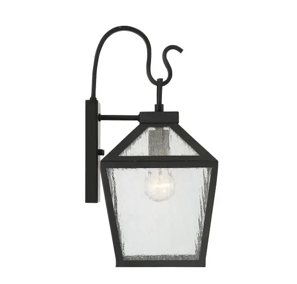 Woodstock 1-Light Outdoor Wall Lantern in Black - Image 2