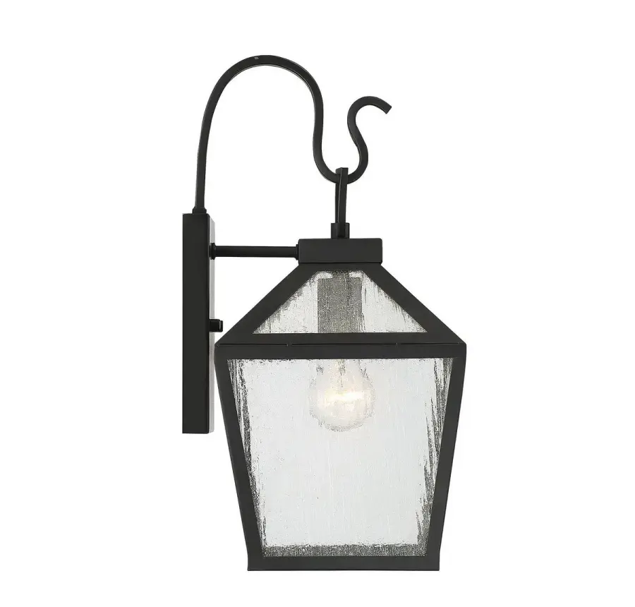 Woodstock 1-Light Outdoor Wall Lantern in Black - Image 2
