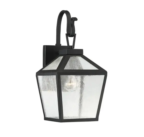 Woodstock 1-Light Outdoor Wall Lantern in Black - Image 3