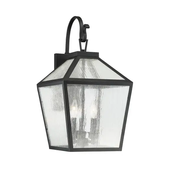 Woodstock 3-Light Outdoor Wall Lantern in Black - Image 3
