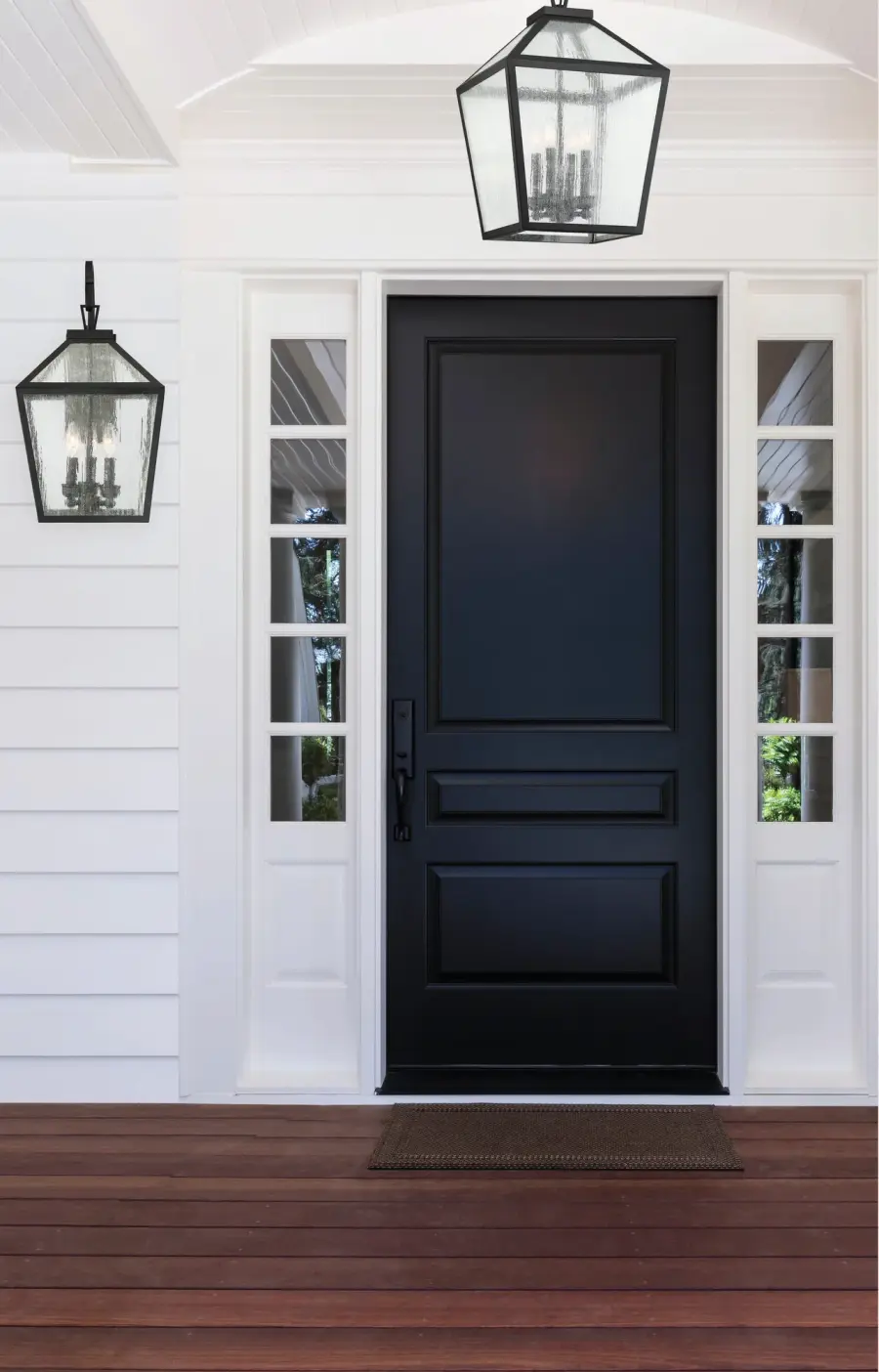 Woodstock 3-Light Outdoor Wall Lantern in Black - Image 7