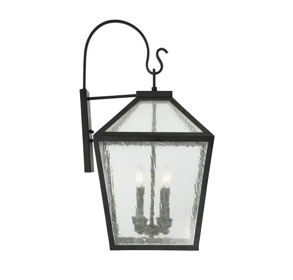Woodstock 4-Light Outdoor Wall Lantern in Black - Image 2