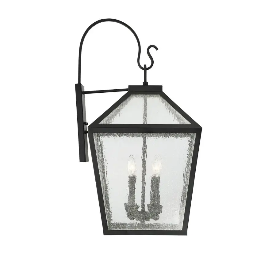 Woodstock 4-Light Outdoor Wall Lantern in Black - Image 2