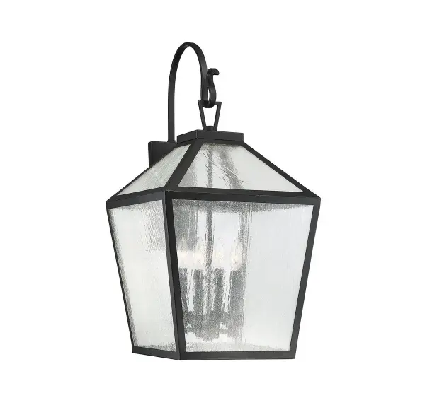 Woodstock 4-Light Outdoor Wall Lantern in Black - Image 3