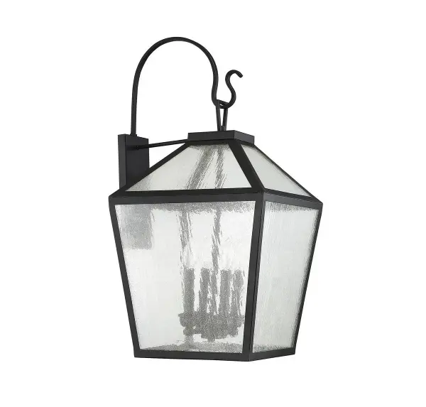 Woodstock 4-Light Outdoor Wall Lantern in Black - Image 5