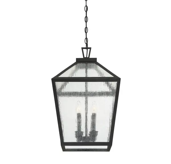 Woodstock 4-Light Outdoor Hanging Lantern in Black - Image 2