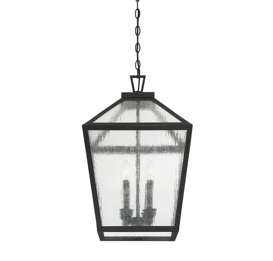 Woodstock 4-Light Outdoor Hanging Lantern in Black - Image 2