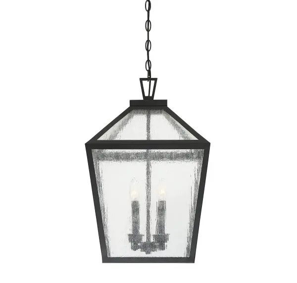 Woodstock 4-Light Outdoor Hanging Lantern in Black - Image 3