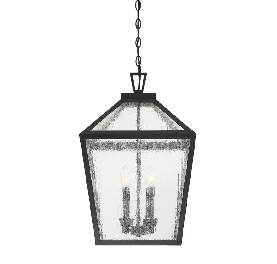 Woodstock 4-Light Outdoor Hanging Lantern in Black - Image 3