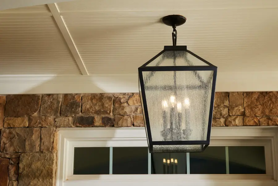 Woodstock 4-Light Outdoor Hanging Lantern in Black - Image 7