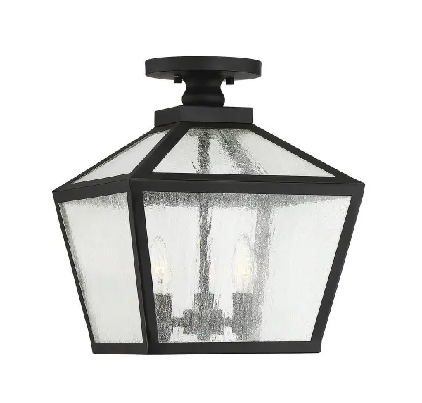 Woodstock 3-Light Outdoor Ceiling Light in Black - Image 1