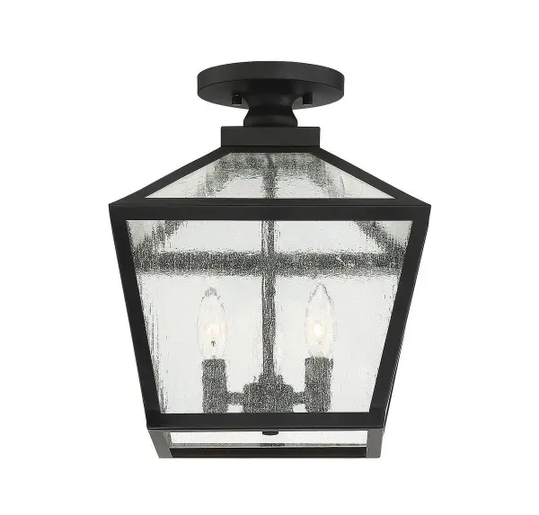 Woodstock 3-Light Outdoor Ceiling Light in Black - Image 2