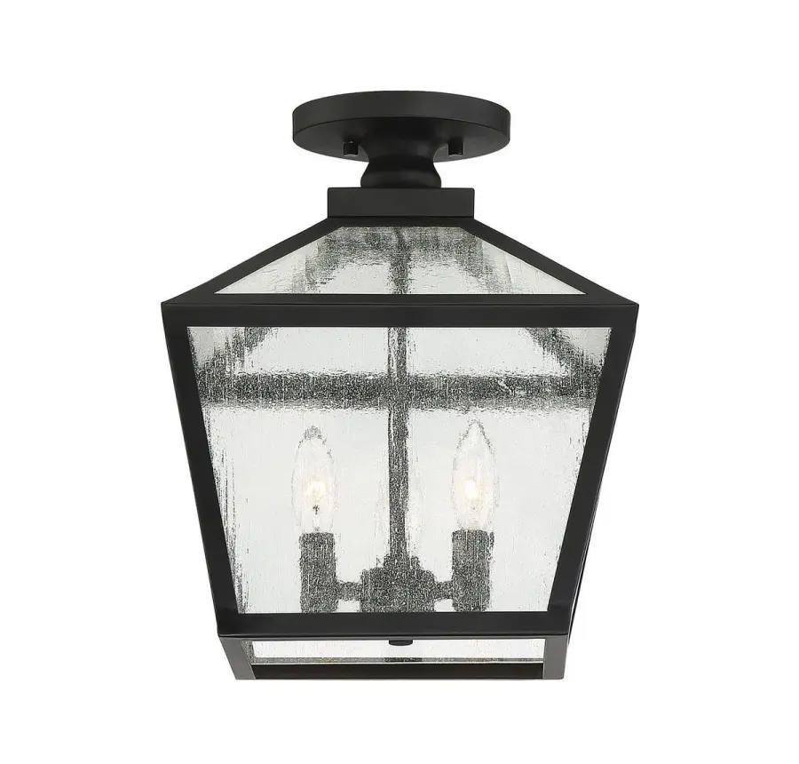 Woodstock 3-Light Outdoor Ceiling Light in Black - Image 2