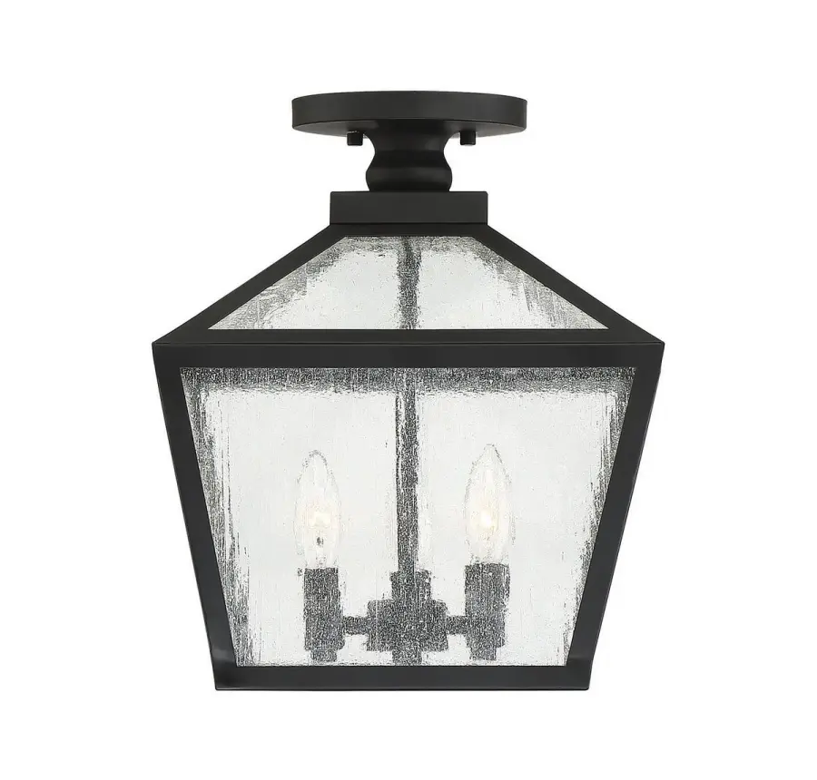 Woodstock 3-Light Outdoor Ceiling Light in Black - Image 3