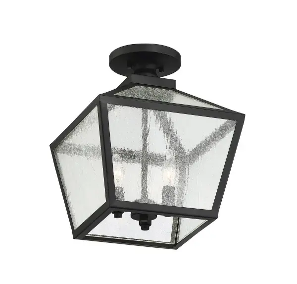 Woodstock 3-Light Outdoor Ceiling Light in Black - Image 4