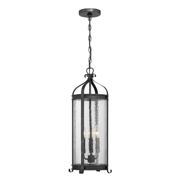 Preston 3-Light Outdoor Hanging Lantern in Iron Oxide
