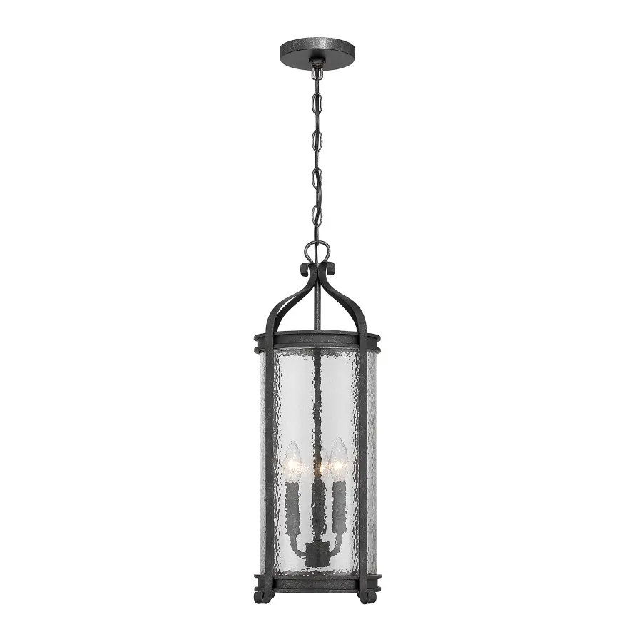 Preston 3-Light Outdoor Hanging Lantern in Iron Oxide - Image 4