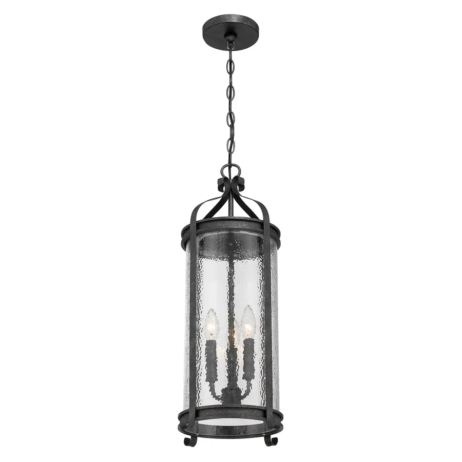 Preston 3-Light Outdoor Hanging Lantern in Iron Oxide - Image 5