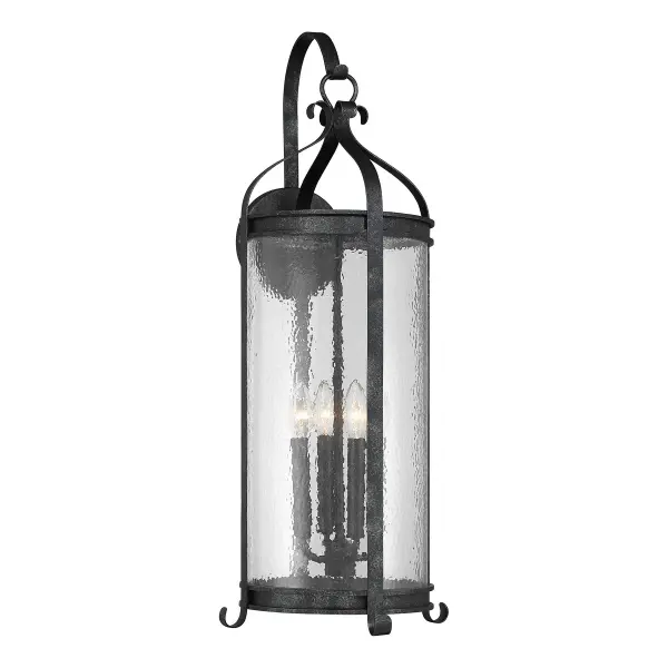 Preston 4-Light Outdoor Wall Lantern in Iron Oxide