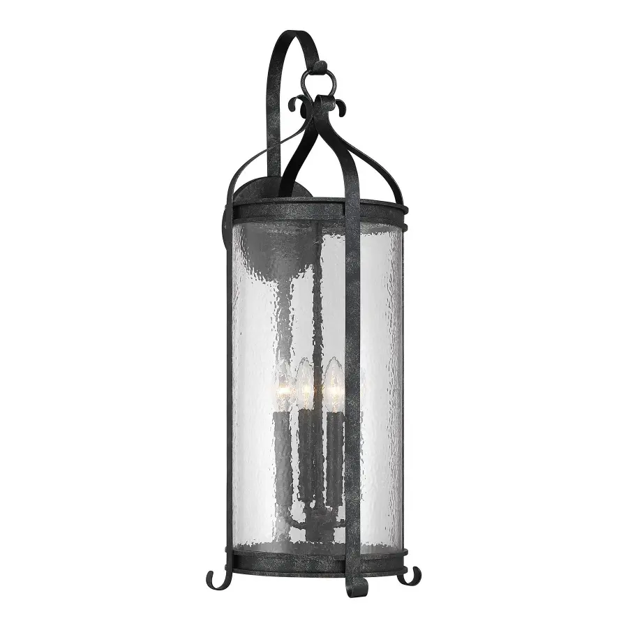 Preston 4-Light Outdoor Wall Lantern in Iron Oxide - Image 1