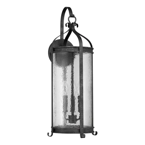 Preston 3-Light Outdoor Wall Lantern in Iron Oxide - alternate view