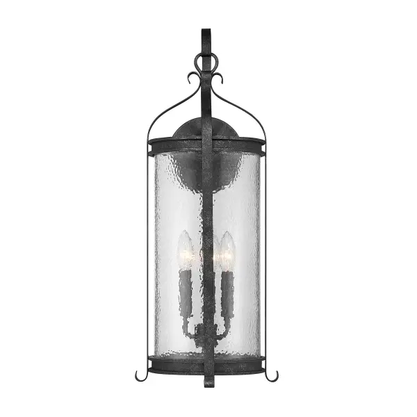 Preston 3-Light Outdoor Wall Lantern in Iron Oxide - Image 3