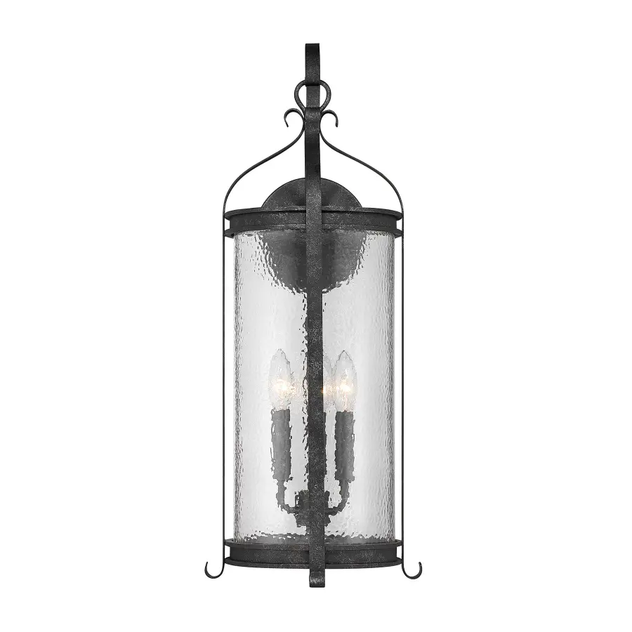 Preston 3-Light Outdoor Wall Lantern in Iron Oxide - Image 3