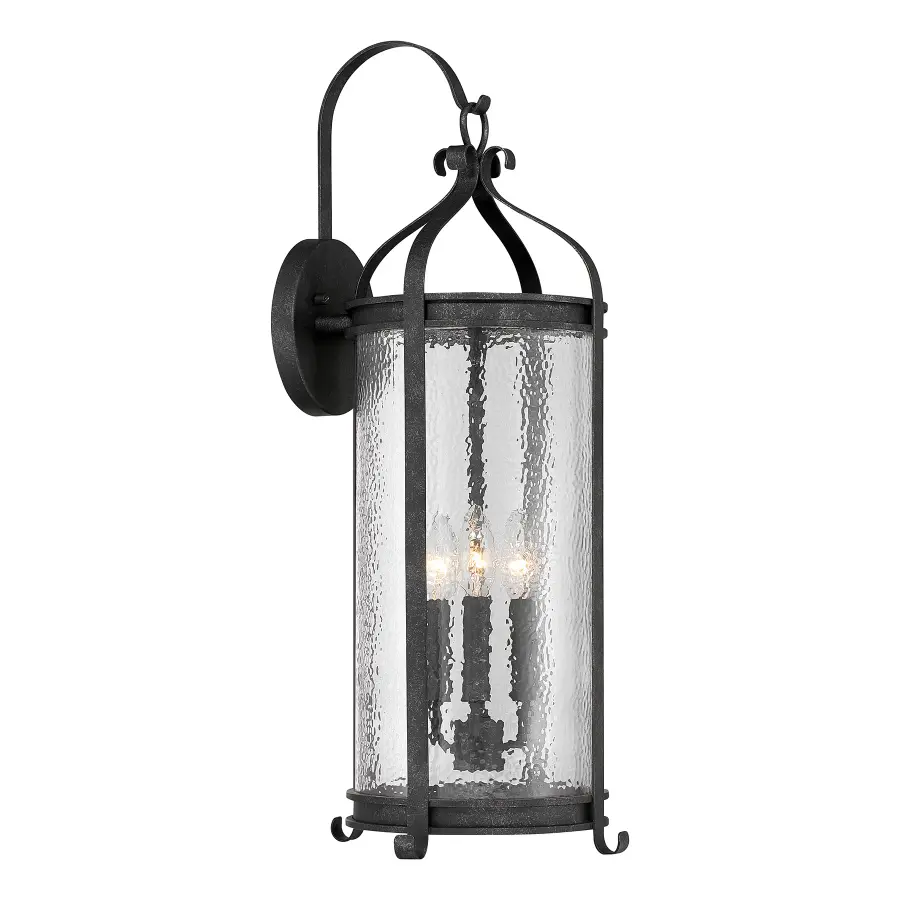 Preston 3-Light Outdoor Wall Lantern in Iron Oxide - Image 4