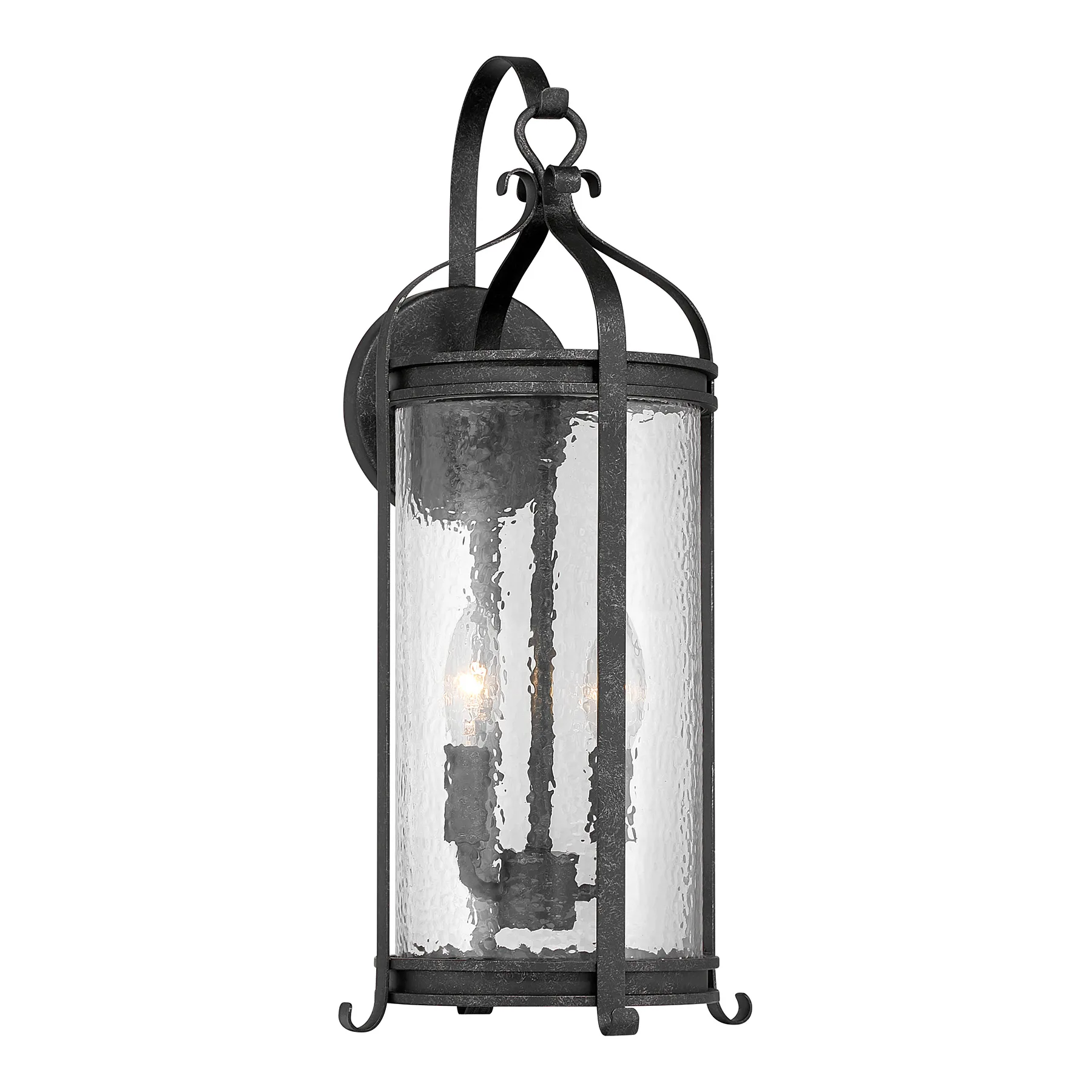 Preston Two Light Outdoor Wall Lantern in Iron Oxide