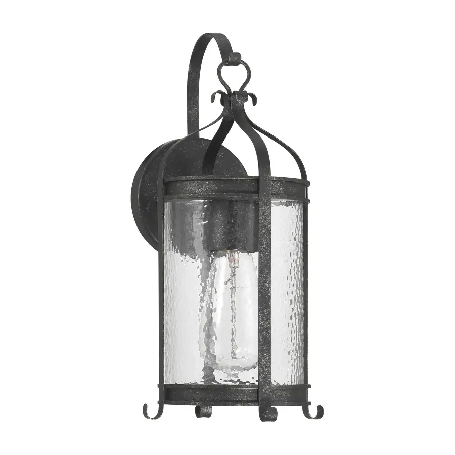 Preston 1-Light Outdoor Wall Lantern in Iron Oxide - Image 2