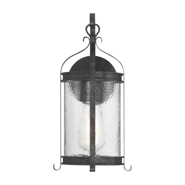 Preston 1-Light Outdoor Wall Lantern in Iron Oxide - Image 3