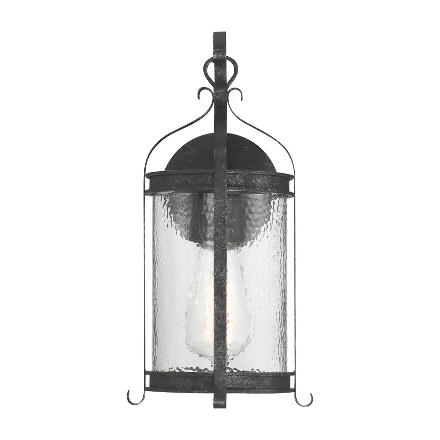 Preston 1-Light Outdoor Wall Lantern in Iron Oxide - Image 3