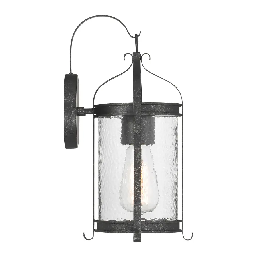 Preston 1-Light Outdoor Wall Lantern in Iron Oxide - Image 5