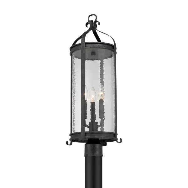 Preston 3-Light Outdoor Post Lantern in Iron Oxide - Image 3