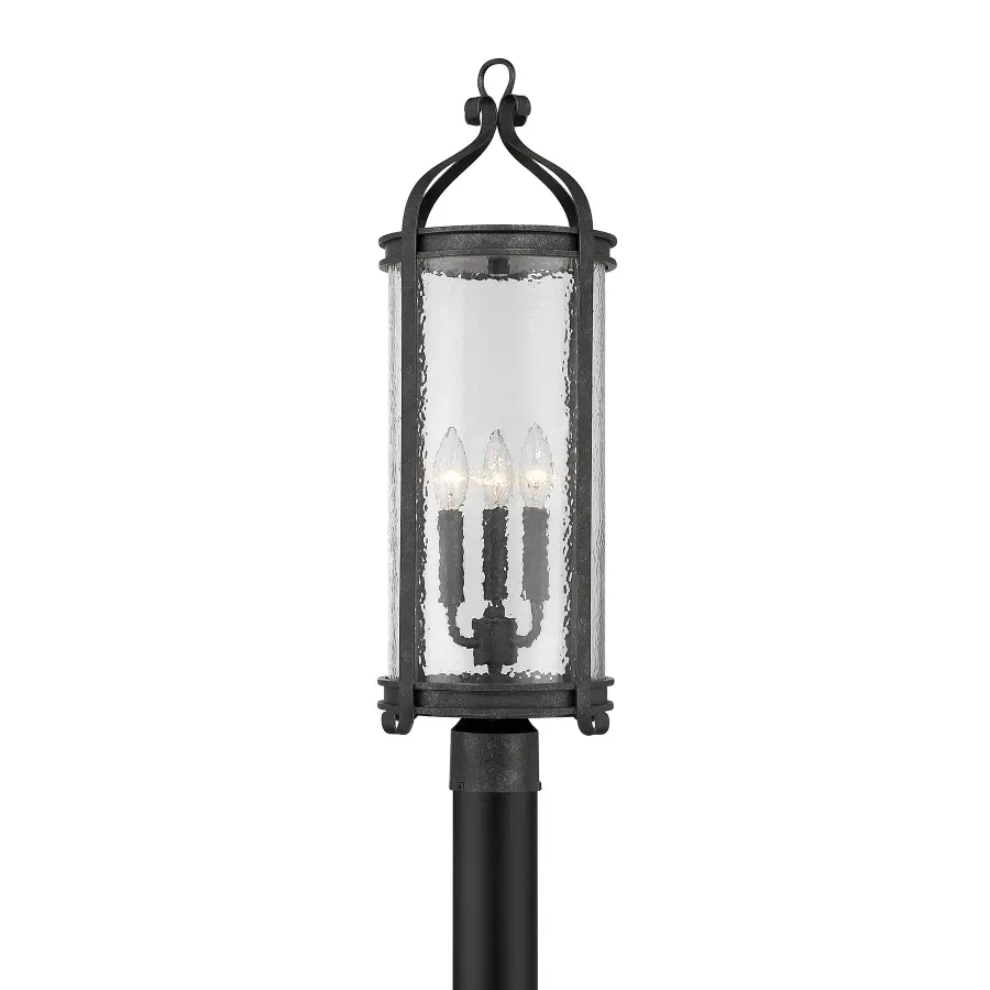 Preston 3-Light Outdoor Post Lantern in Iron Oxide - Image 4