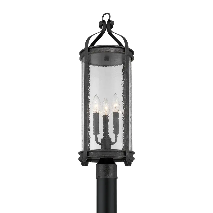 Preston 3-Light Outdoor Post Lantern in Iron Oxide - Image 5
