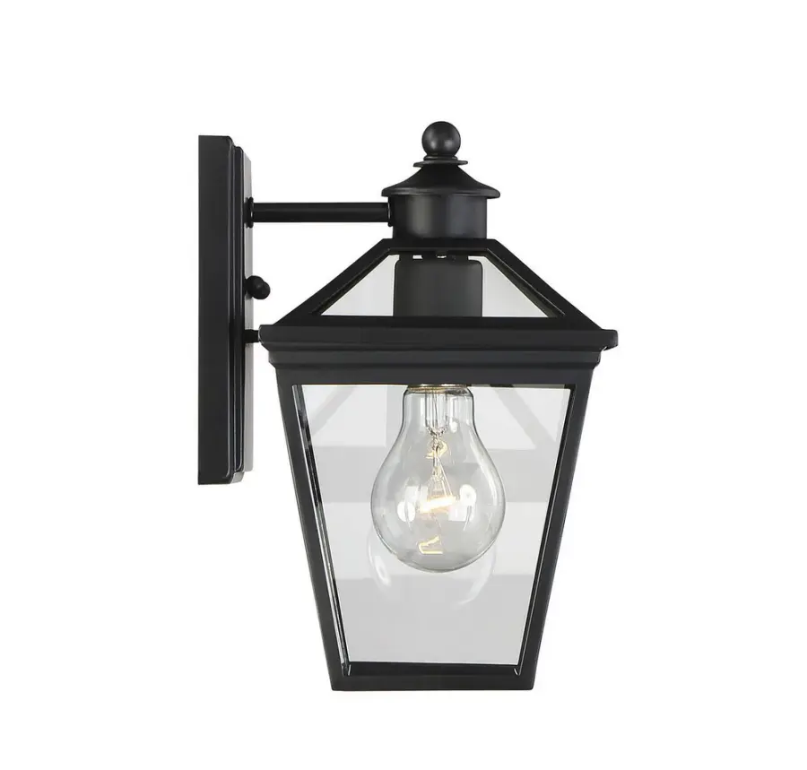 Ellijay 1-Light Outdoor Wall Lantern in Black - Image 3