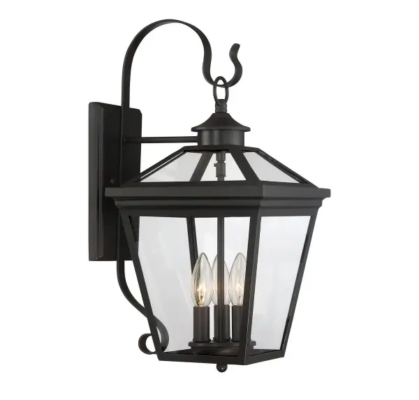 Ellijay Three Light Outdoor Wall Lantern in English Bronze - Image 1