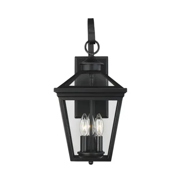 Ellijay 3-Light Outdoor Wall Lantern in Black - Image 2