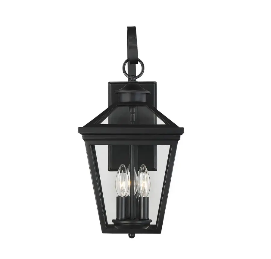 Ellijay 3-Light Outdoor Wall Lantern in Black - Image 2