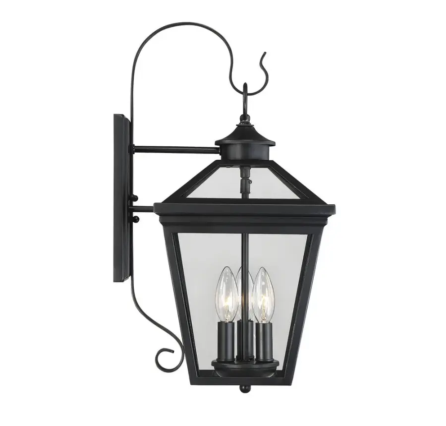 Ellijay 3-Light Outdoor Wall Lantern in Black - Image 3