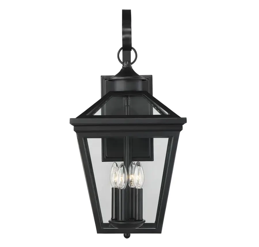 Ellijay 4-Light Outdoor Wall Lantern in Black - Image 2