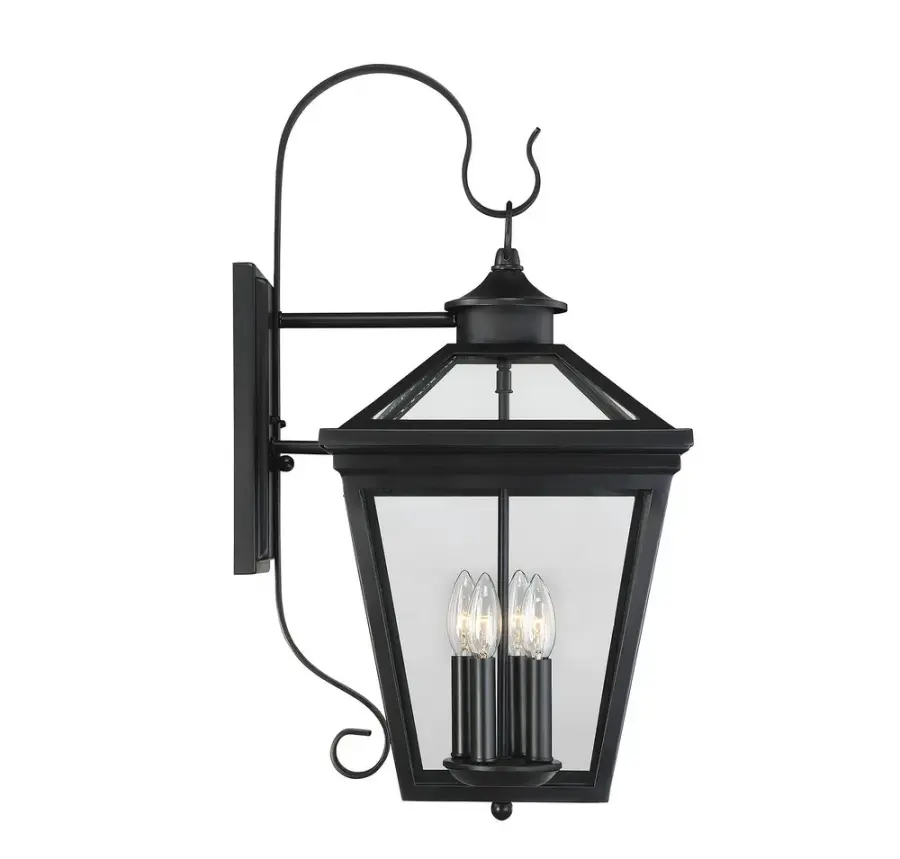 Ellijay 4-Light Outdoor Wall Lantern in Black - Image 3