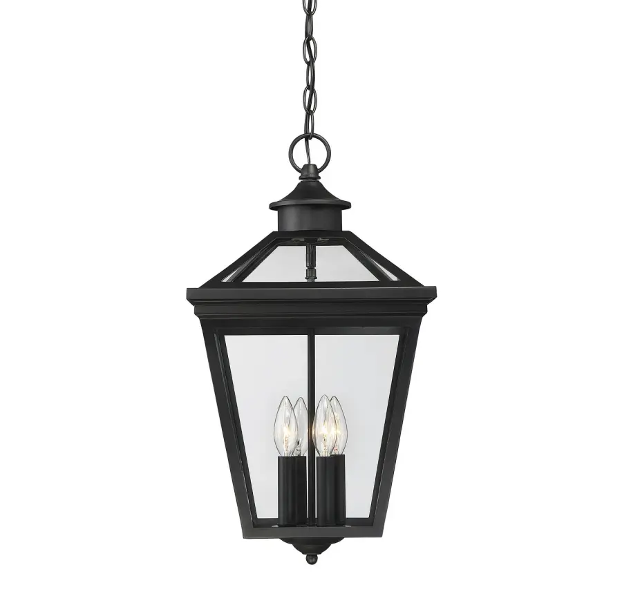 Ellijay Four Light Outdoor Hanging Lantern in Black - Image 1