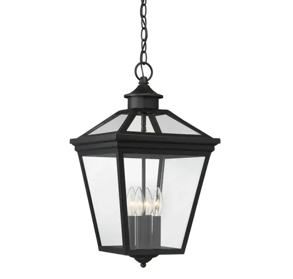 Ellijay 4-Light Outdoor Hanging Lantern in Black - alternate view